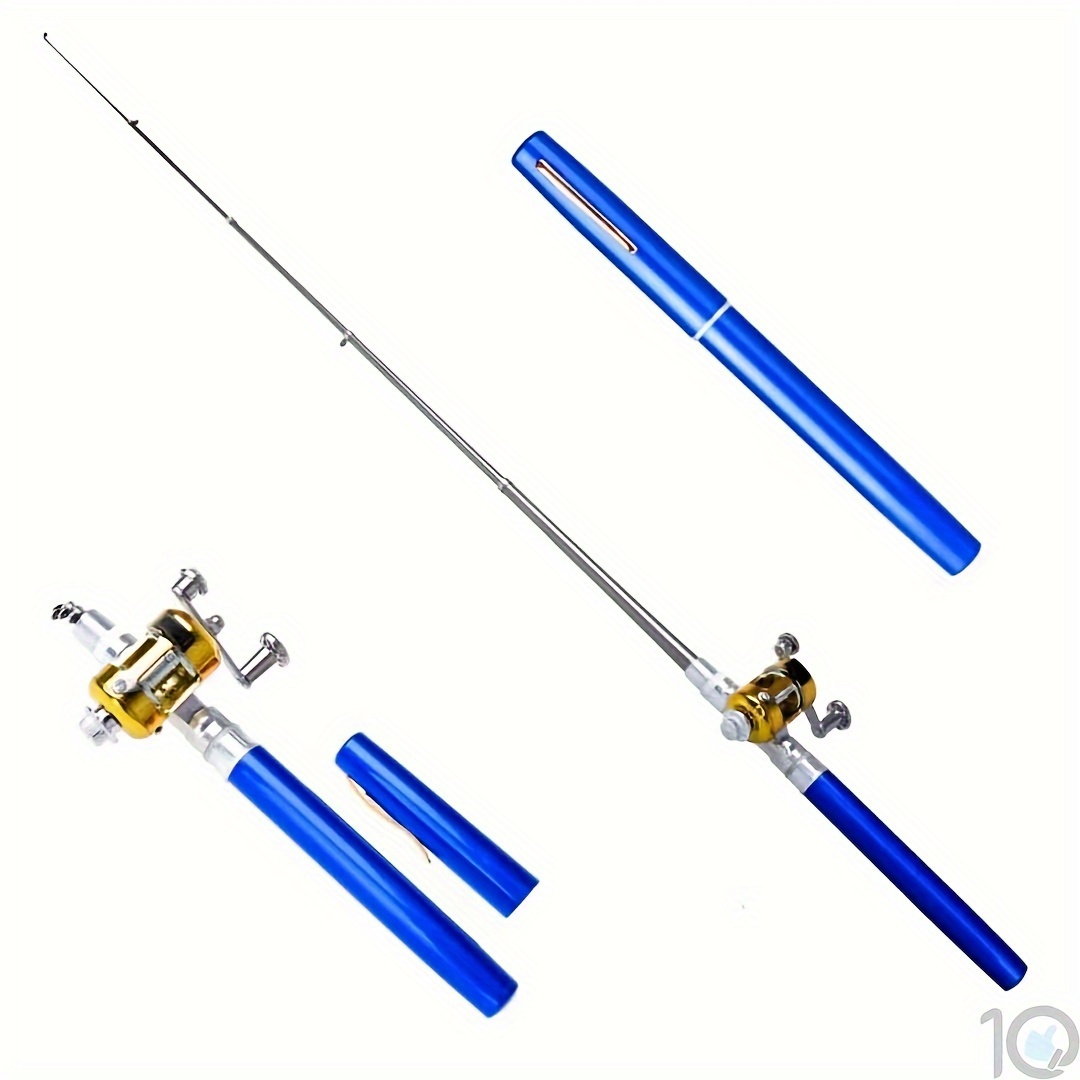 Portable Pocket Telescopic Mini Fishing Pole Shaped Fishing Rod with  Spinning