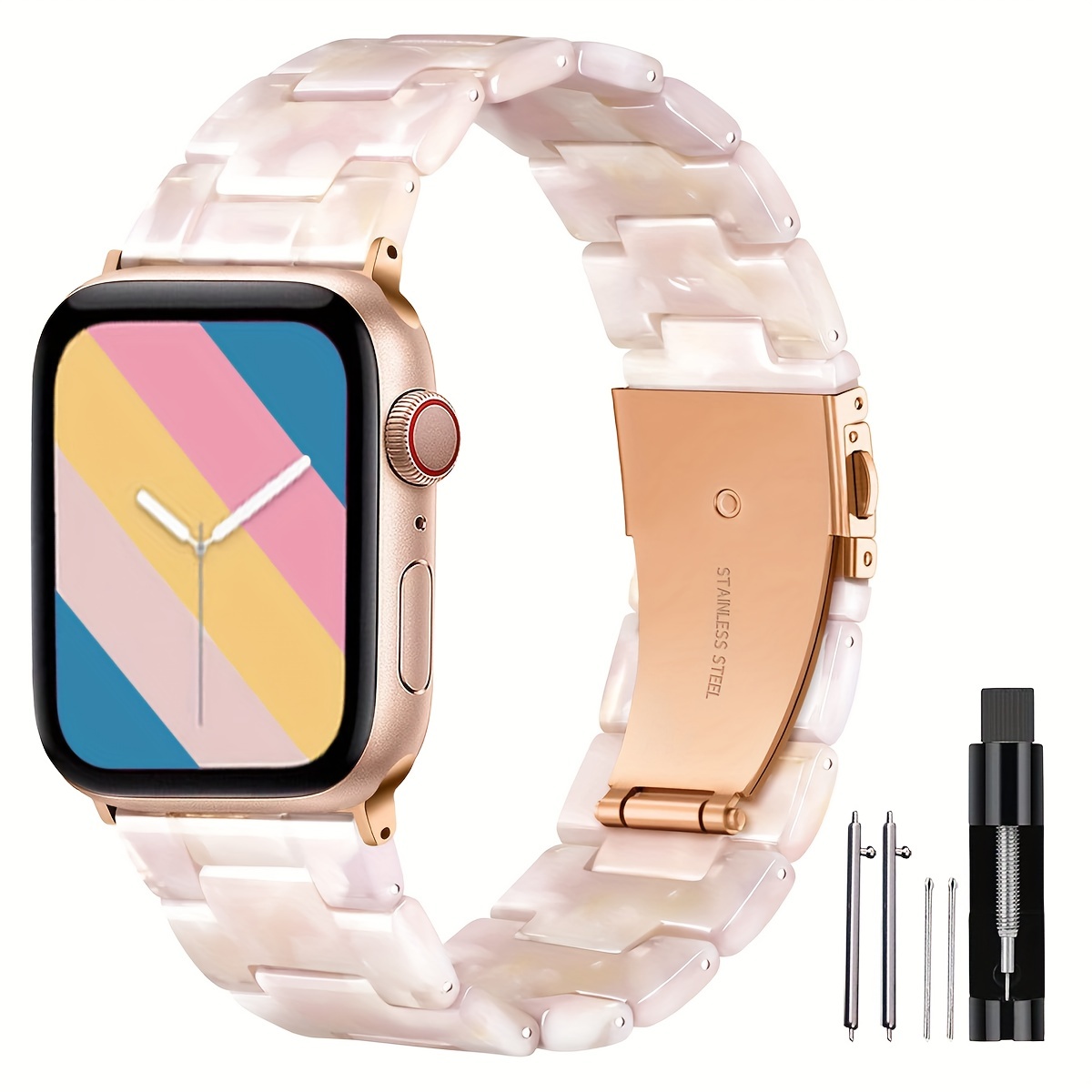 Fashion Resin Replacement Watch Band Strap for Apple Watch Series