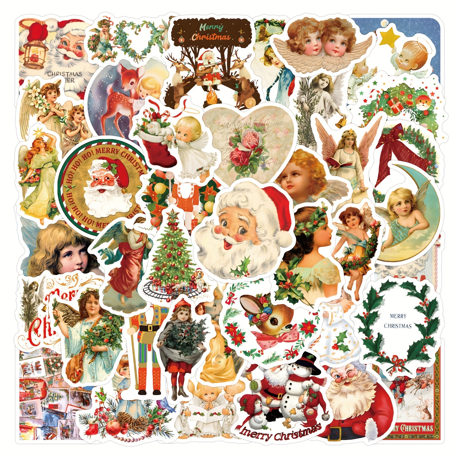 Vintage Christmas Stickers Part B, vintage Christmas sticke…