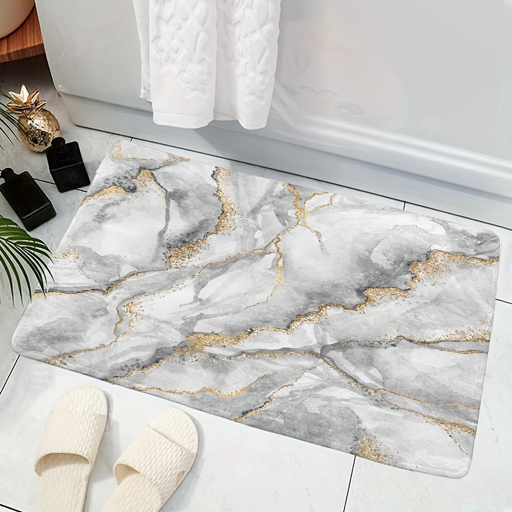 Cheap Memory Foam Embossed Velvet Carpet Bathroom Living Room Non-Slip Mat  Cobblestone Floor Mat