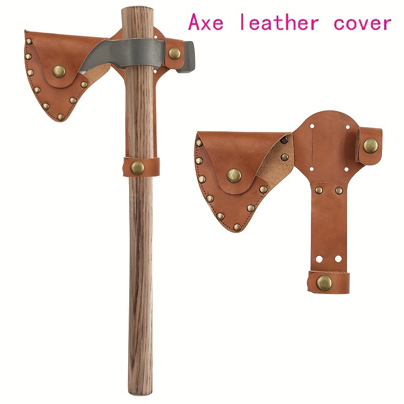 Durable Pu Brown Axe Head Cover: The Ultimate Tool Holster - Temu