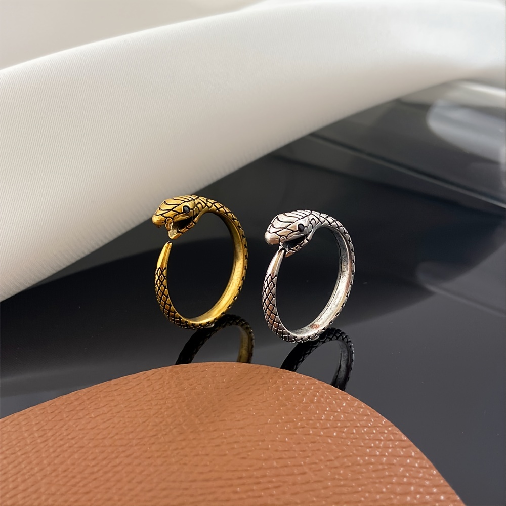 Men's Snake Adjustable Ring Open Pretty Finger Accessories