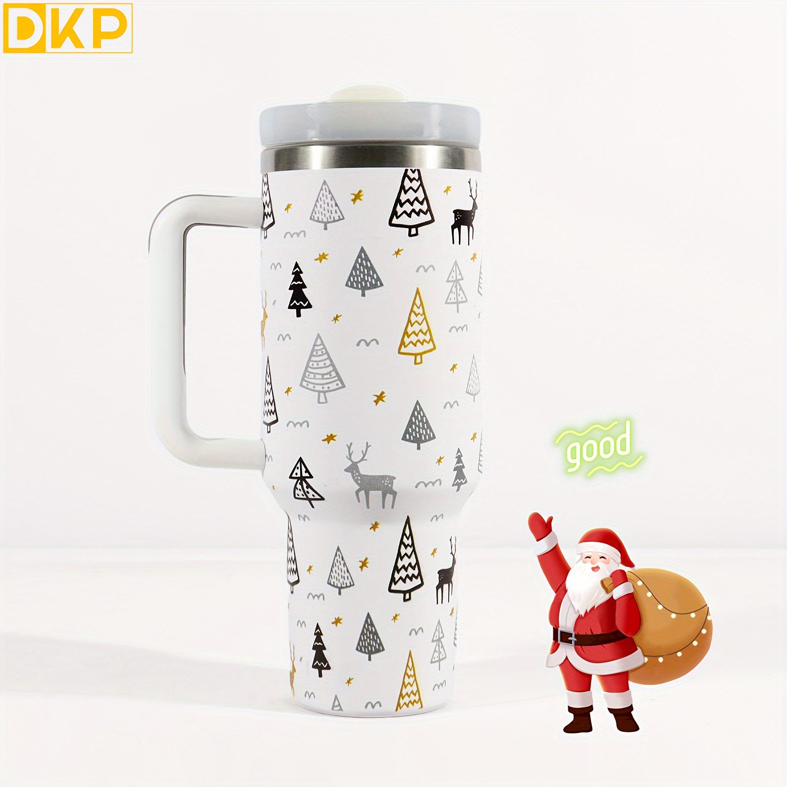 Keepred Plaid Tumbler With Handle And Straw Lid Portable - Temu