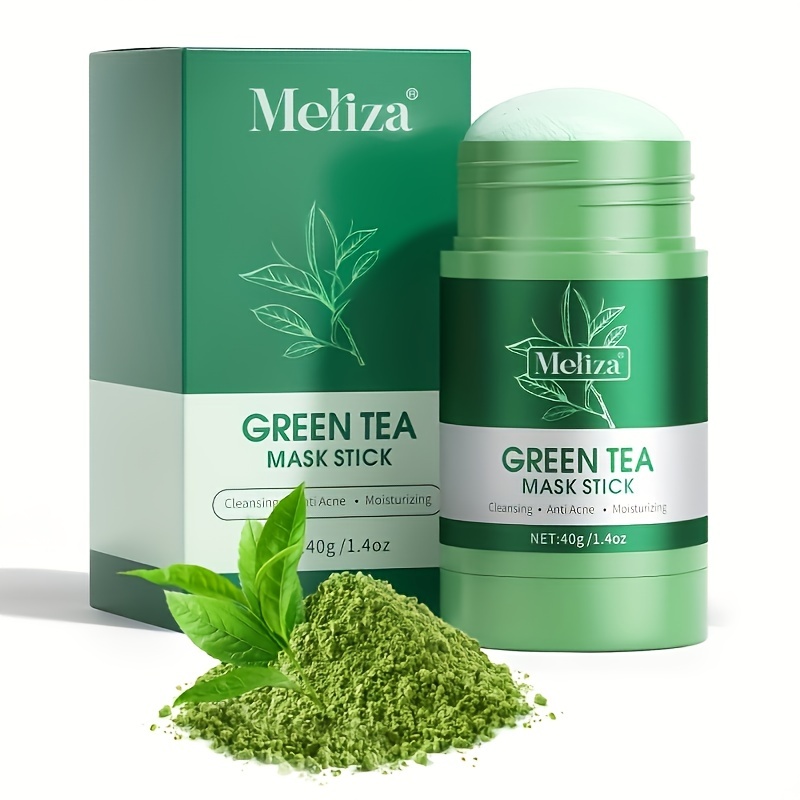 Palo de mascarilla de té verde para eliminar puntos negros, mascarilla de  arcilla purificadora de limpieza profunda de acné, Control de aceite,  mascarilla sólida, hidratante para el cuidado de la piel