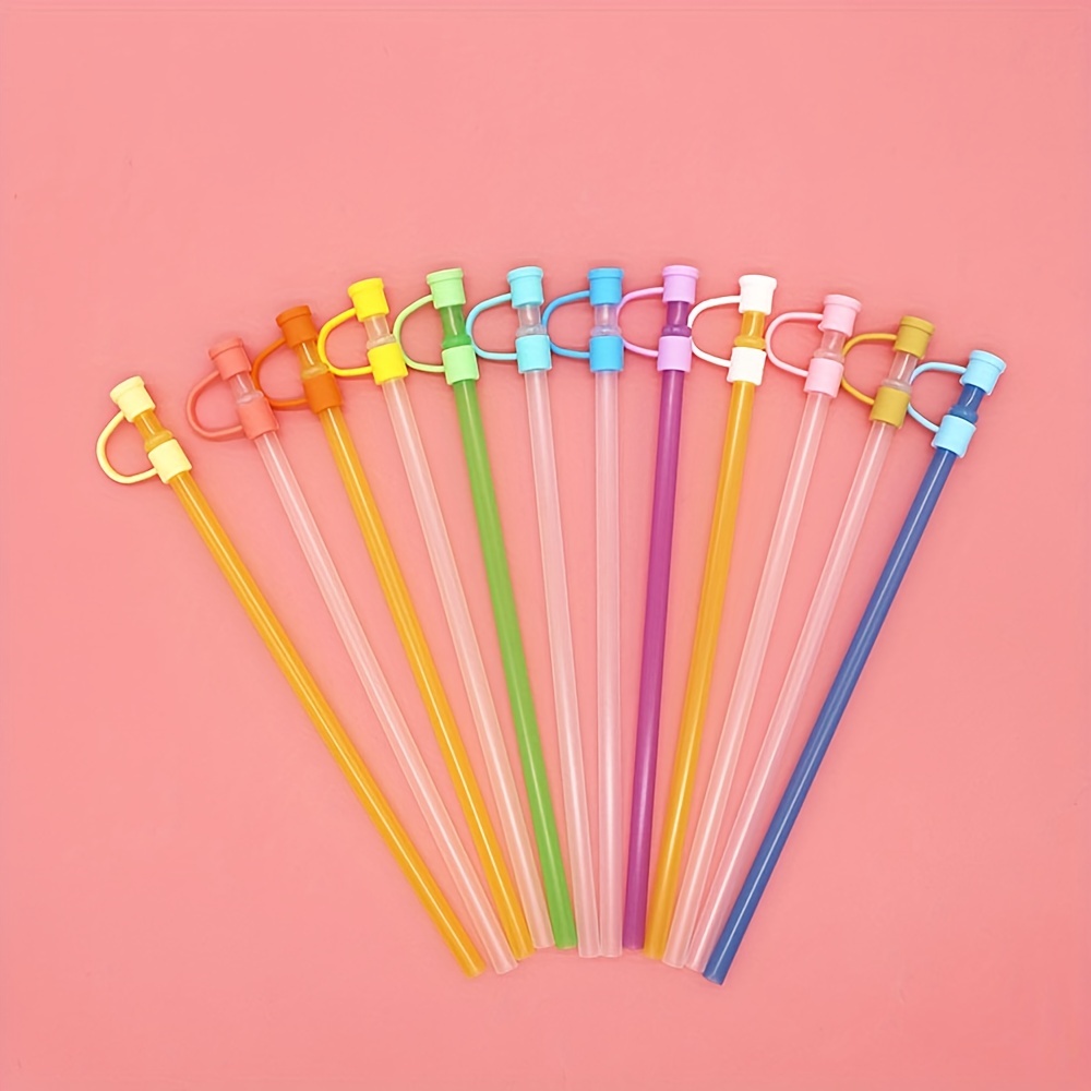 Straw Covers Cap - 10Pcs Colorful Silicone Straw Tips Suitable for Stanley  Straw Cover - Reusable Cover for Drinking Straw - Toppers Drinking Straw