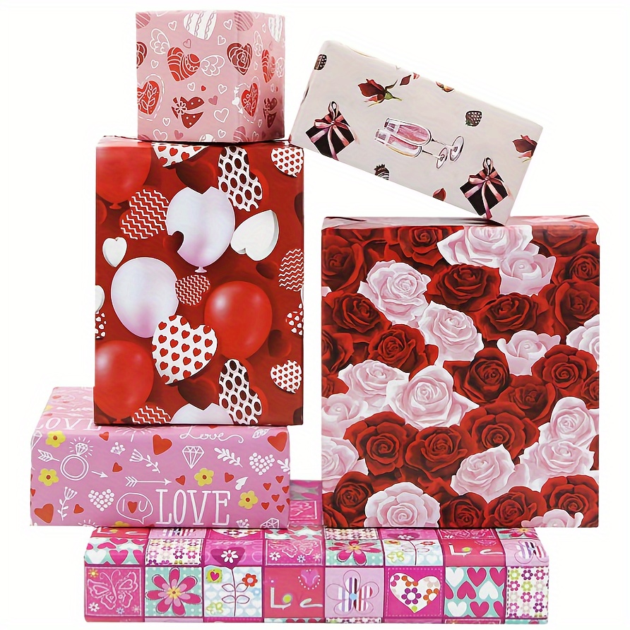 Valentines Hearts Design Gift Wrapping Paper-pink/red. Unique Gift