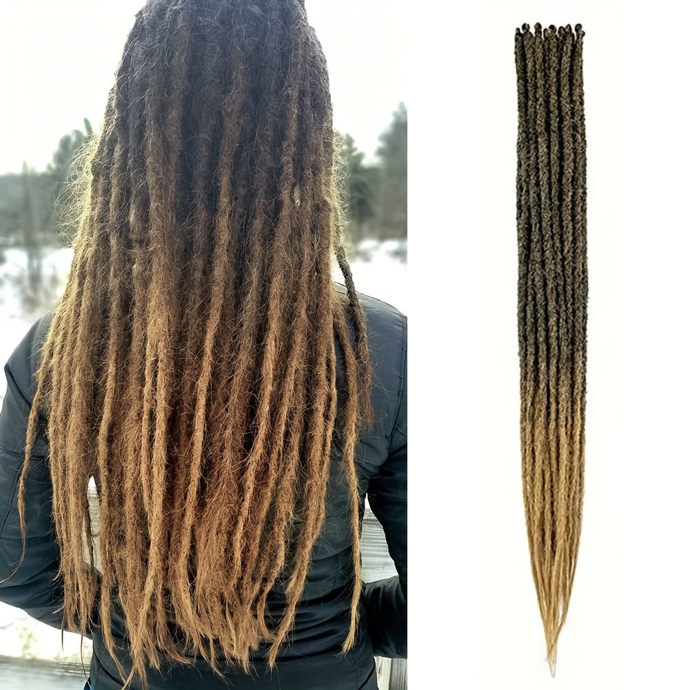 100% Human Hair Dreadlock Extensions With Needles And - Temu