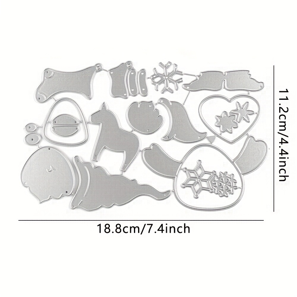 Feida Fustelle In Metallo Con Gnomo Natalizio – Set Per Scrapbooking E Decorazioni Fai Da Te, Acciaio Al Carbonio, Riutilizzabili, Ideali Per Biglietti E Album