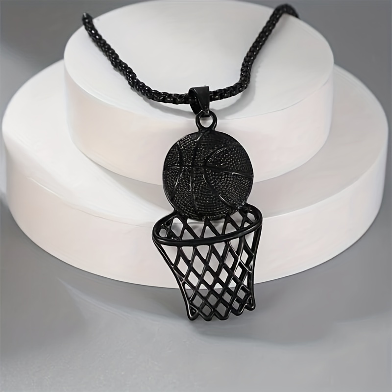 Men's/kids' Dribbling Basketball Shaped Pendant Necklace, Fashionable &  Creative