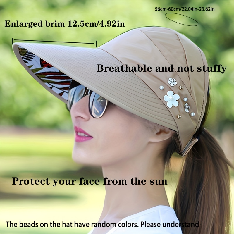 Dropship Designer Lightweight Ponytail Hole Visor Hats Summer Bucket Hats  For Women Big Brim Outdoor Eye Protection Sunscreen Cap Sun Hat to Sell  Online at a Lower Price