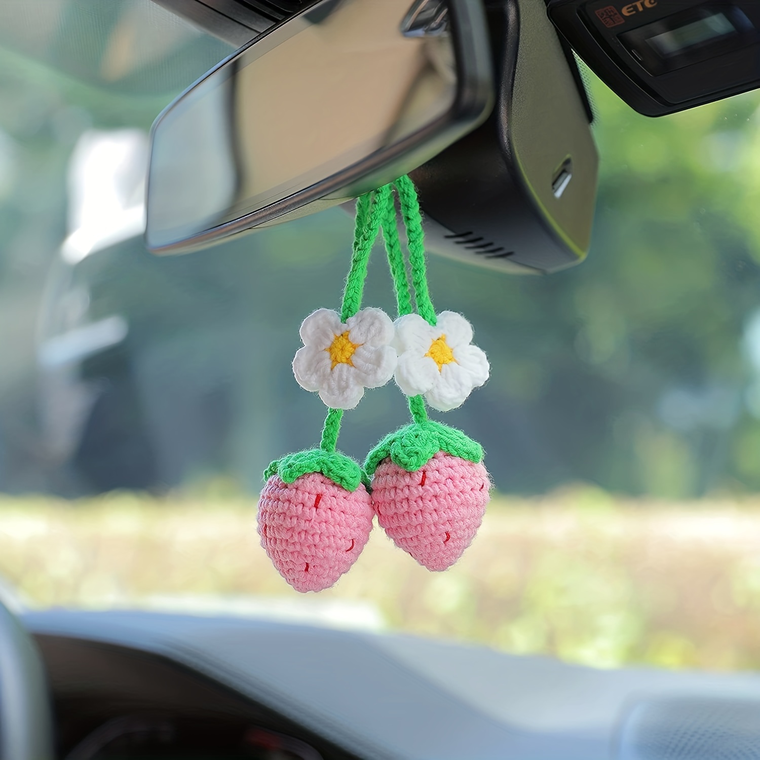 Car Swinging Ornament Rear View Mirror Accessories Cute Car - Temu