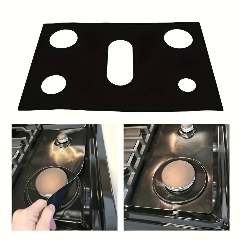 Black Kitchen Stove Cover Reusable Liner - Temu