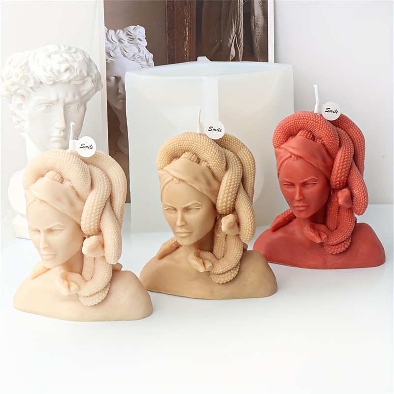 3d Human Figure Gorgon Face Medusa Portrait Silicone Mould - Temu