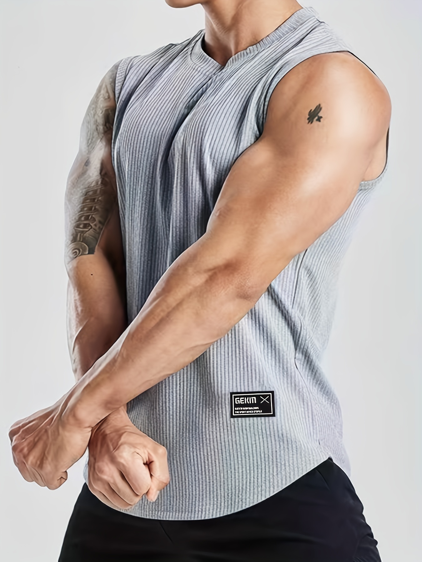 Men's Solid Tank Top Active Quick Dry Breathable Stretch - Temu