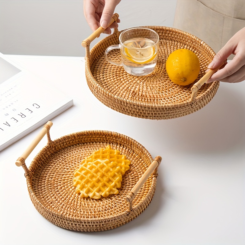 Picnic baskets. Wicker containers with fruit, vegetables, bread