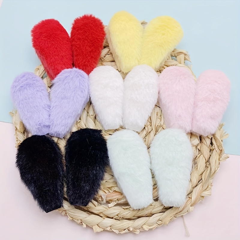 

14pcs Mixed Color Felt Patches, 3x6cm Double-sided Padded Appliques For Diy ' Hats, Headbands & Hair Clips