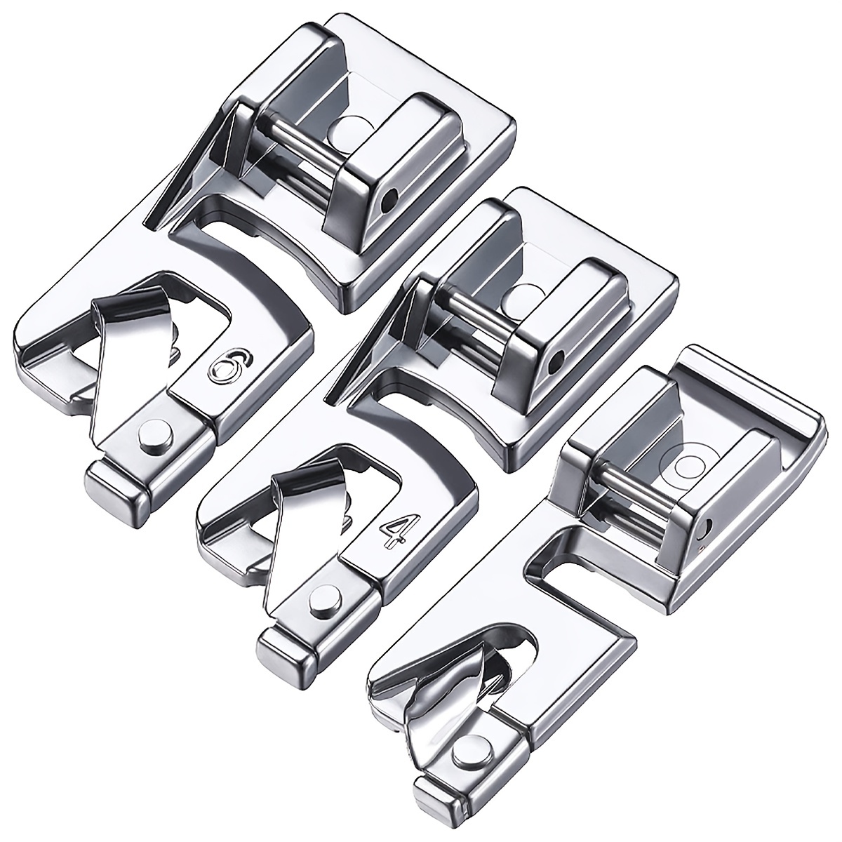 3Pcs Rolled Hem Sewing Machine Presser Foot Hemming Foot Kit For Singer  Brother Janome Home Sewing Rolled Hemmer Presser Foot