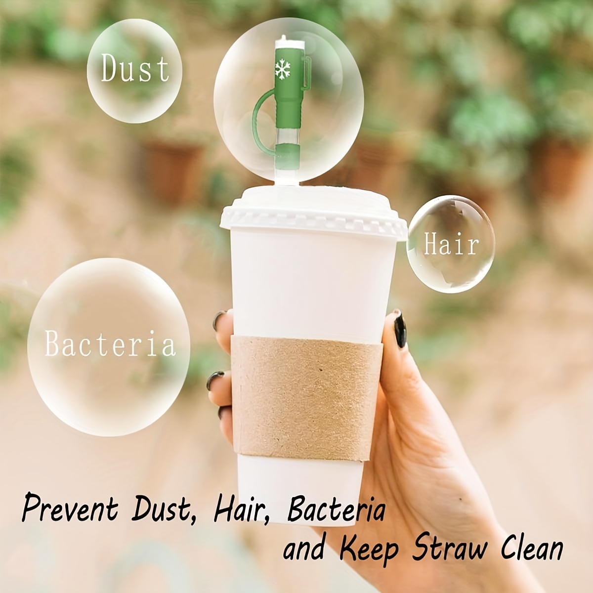 5pcs Coffee Milk Silicone Lid Eco-friendly Reusable Ball Regular Cup Mug  Cover