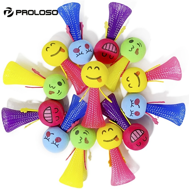 Buy 24 Pcs Jumping Popper Colorful Spring Launchers Bouncy Toy Balls