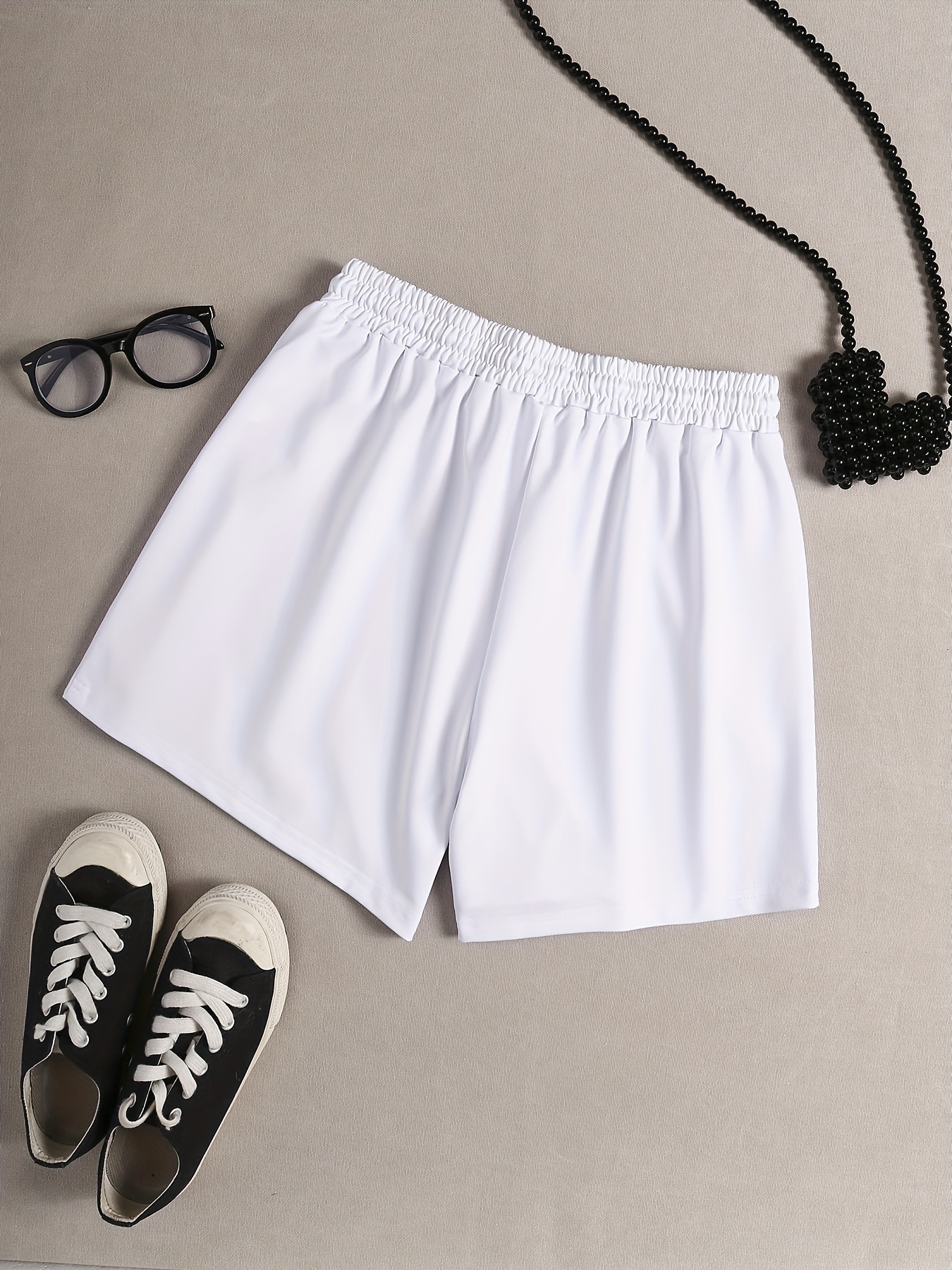 Women's Plus Dog Print Drawstring Pajama Shorts