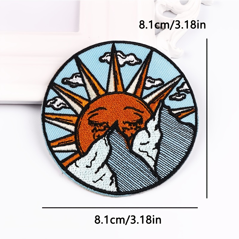 Sun Moon Applique Embroidered Patches For Clothing Sticker - Temu