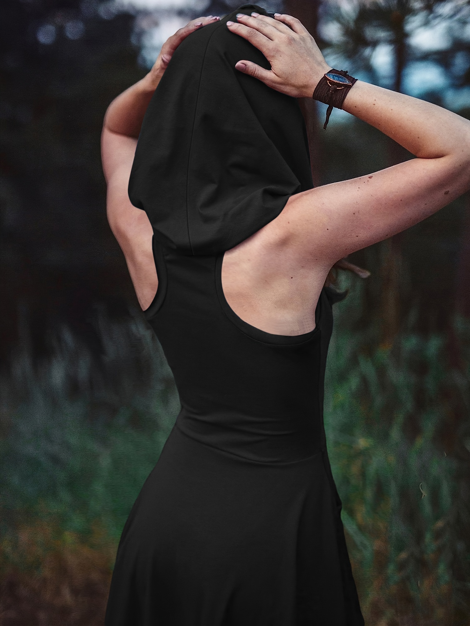 Sleeveless black dress on sale casual