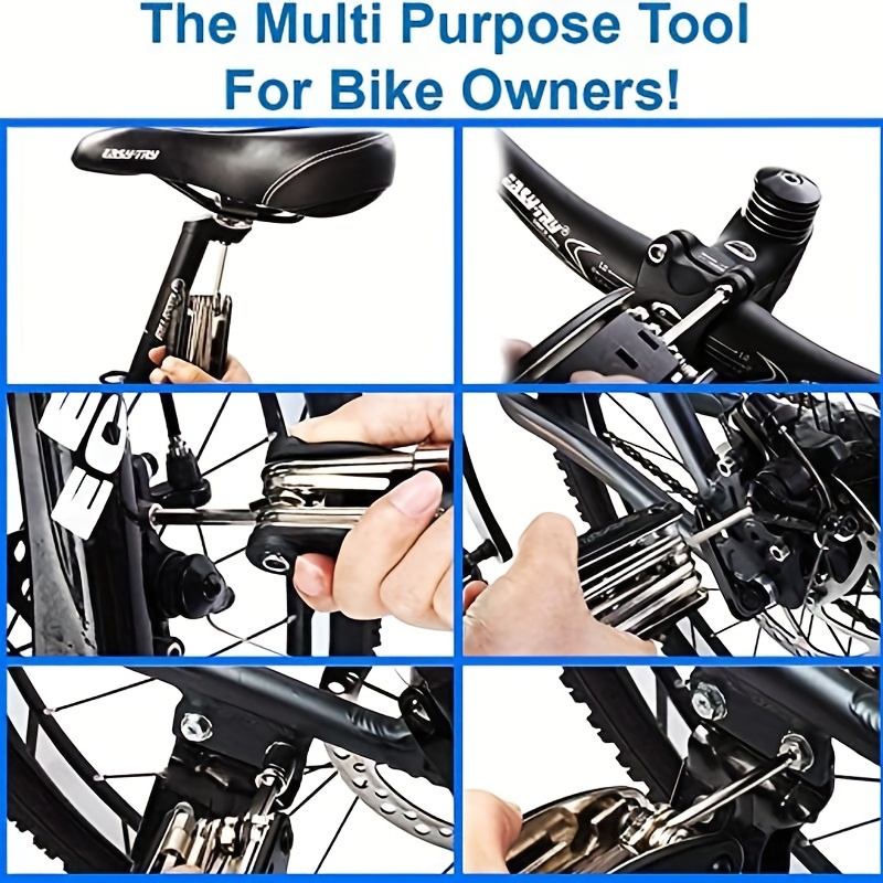 Kit de herramientas para bicicleta multifunción, kit de reparación completo  para bicicleta de carretera MTB
