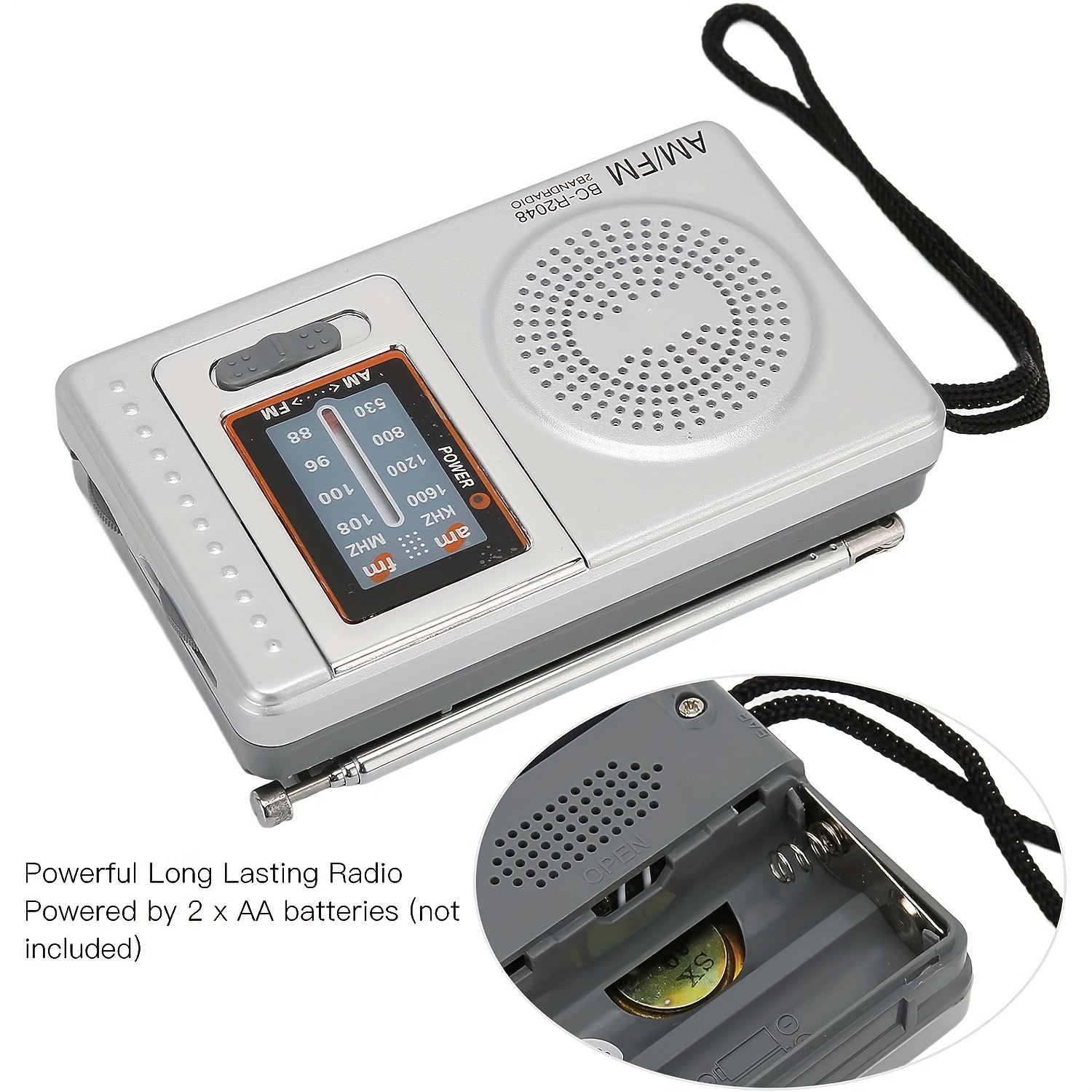 INDIN AM FM Radio Portable Pocket Radio Digital Music Player Mini Speaker  B9I7