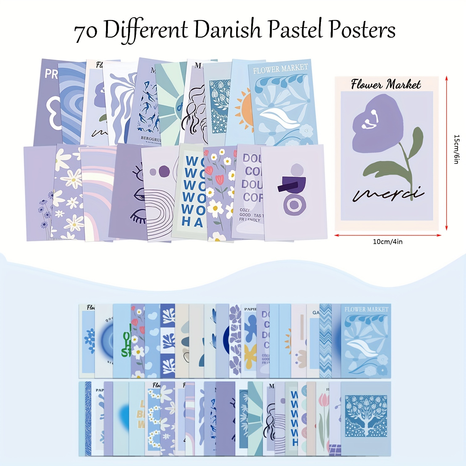 Aesthetics Postercard:danish Pastel Posters collage - Temu