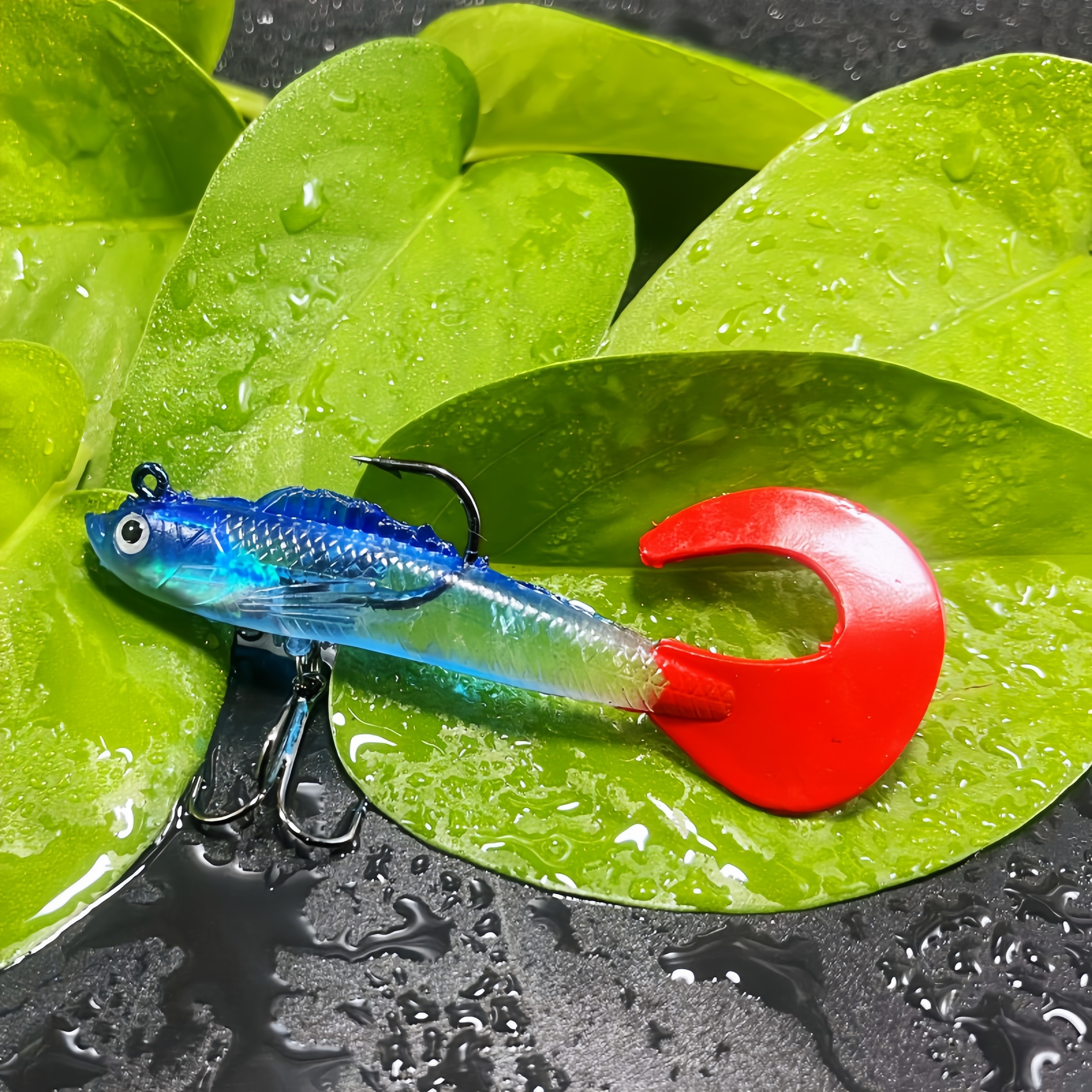 9km Tail Minnow Elastic Fishing Lure Hook Bass Trout - Temu