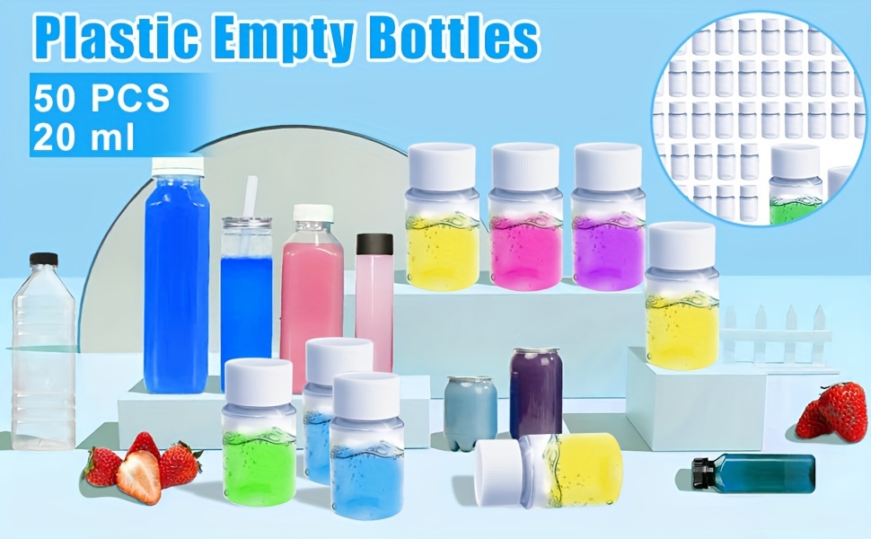 Cheap 10Pcs 10/20/30/50/60 Plastic Empty Bottles with Flip Cap Refillable  Cosmetic Bottles Shampoo Toner Lotion Free Squeeze Container