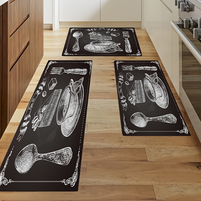 Coffee Cup Pattern Kitchen Floor Mat Non slip Oil proof - Temu