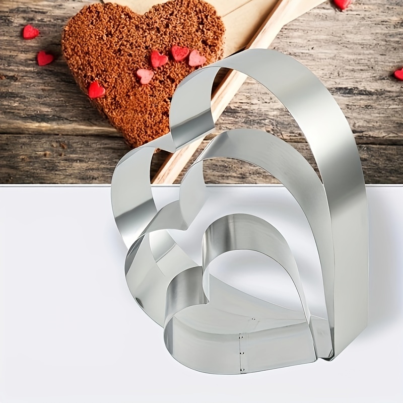 Heart Shape Cake Mold Rings Stainless Steel Mousse Cake Ring - Temu