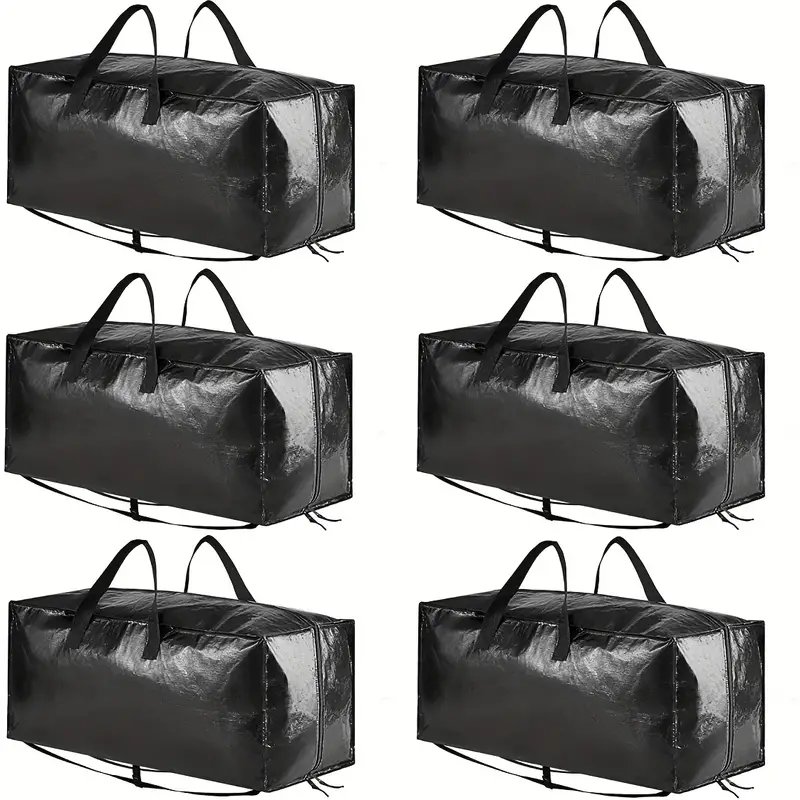 Sacs de déménagement robustes, grands sacs de rangement avec bretelles de  sac à dos, poignées et fermetures éclair solides, alternative aux boîtes de  déménagement, fournitures d'emballage et de déménagement, noir - Temu