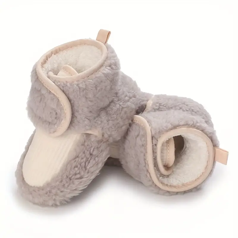 comfortable non slip boots for baby boys and girls soft and warm plus fleece boots for indoor outdoor walking winter details 7