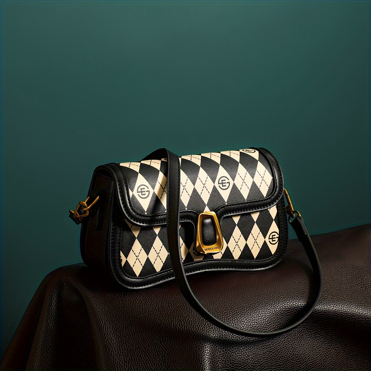 Mini Geometric Pattern Crossbody Bag, Pu Leather Textured Bag, Classic  Fashion Versatile Shoulder Bag - Temu