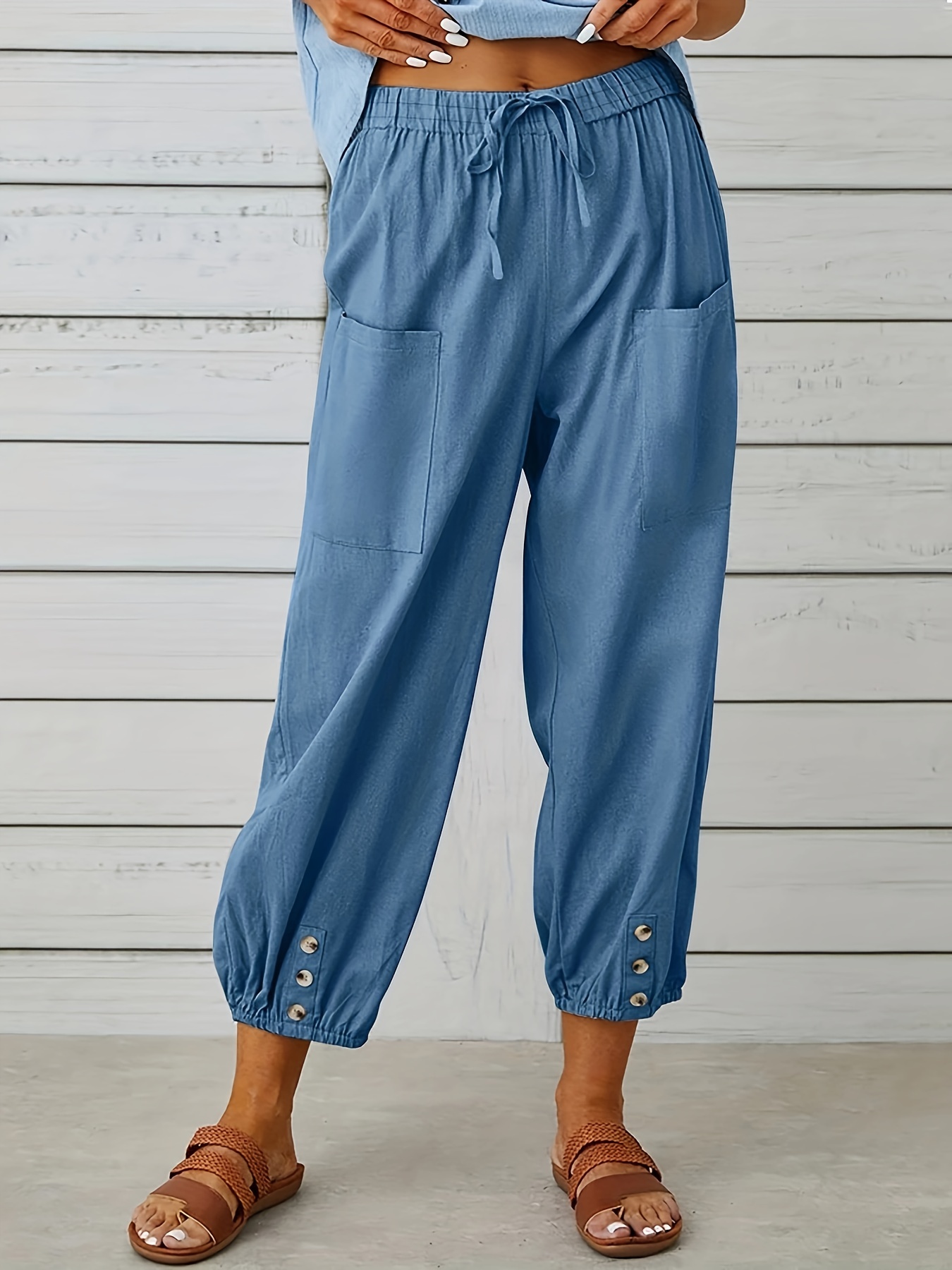  Wide Leg Cropped Pants For Women Womens Capris For