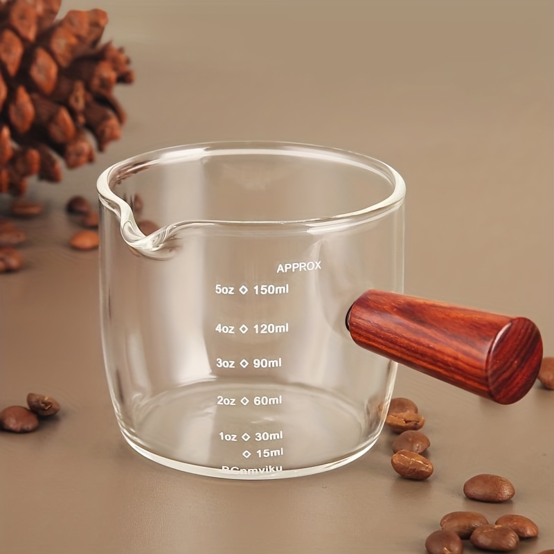 Espresso Measuring Glass Coffee Shot Glass Measuring Cup with 2