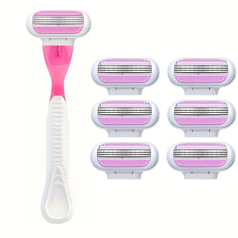 3-layers Manual Razor For Women, Classic Razor, Shaving Set, Replacable Stainless Steel , Women Shaver With Strip, Reusable