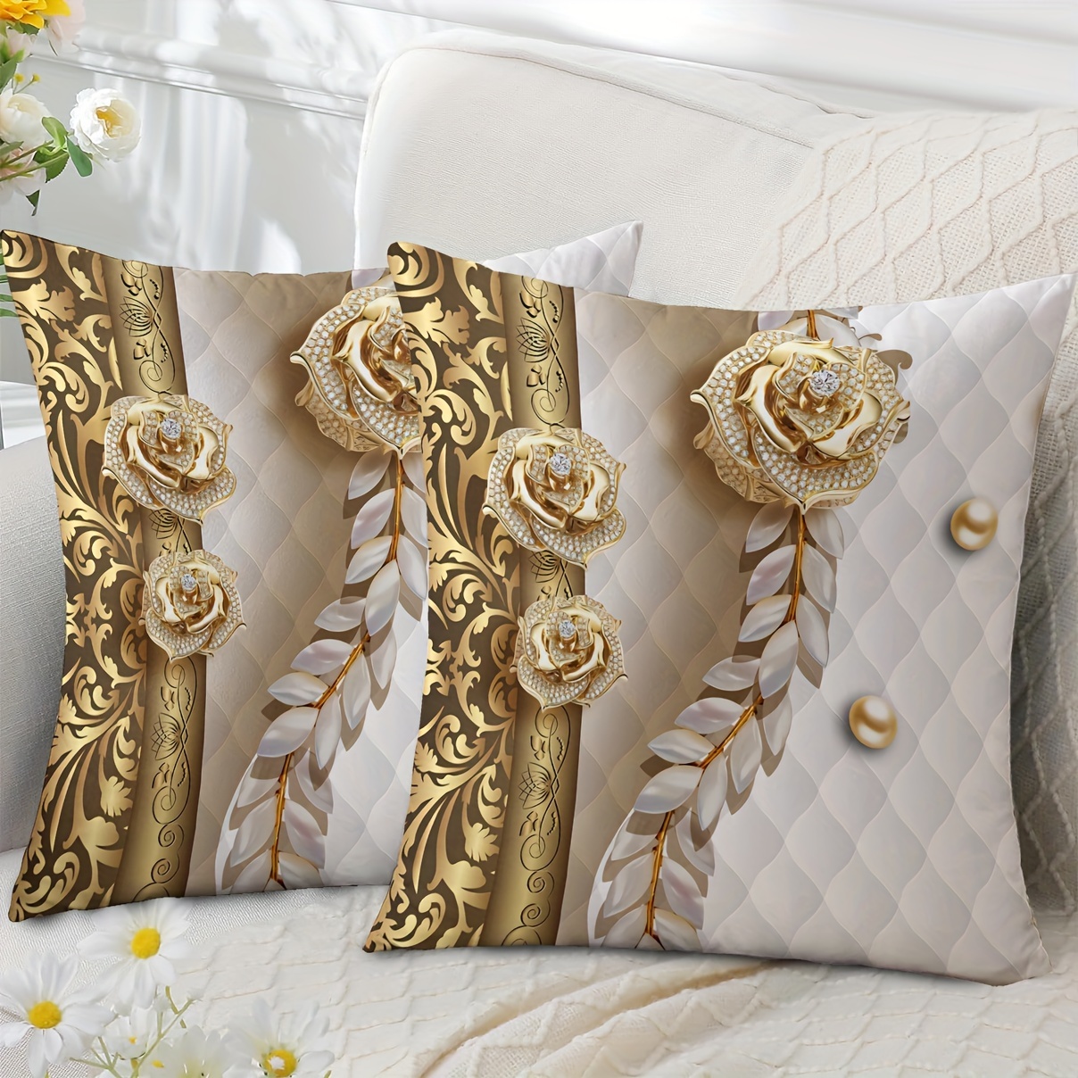 Almohadas Decorativas Para La Cama - Temu