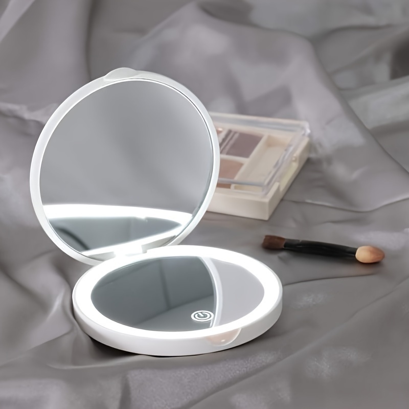 Espejo compacto de aumento para monederos, aumento 1x/10x, espejo de  maquillaje de viaje de doble cara, espejo de bolsillo pequeño de 4 pulgadas  o