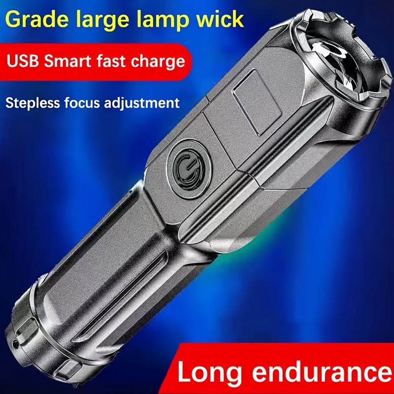 Rechargeable Zoomable Flashlight, Small High Lumens Super Bright Led  Flashlight, Powerful Handheld Flashlights, Waterproof Flashlight With 3  Modes & Zoomable For Outdoor Camping Emergency Hurricane Indoor Home Use -  Temu