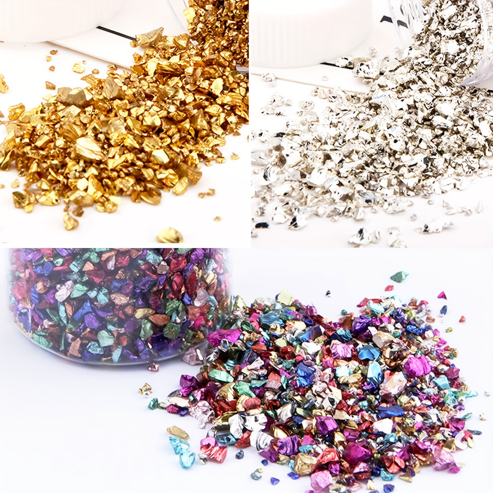 12 Colors Iridescent Chunky Glitter Flakes Kit Irregular Resin Epoxy Art  Craft Paint Glitters Sparkles Accessories Festival Cosmetic Body Glitter  Nail