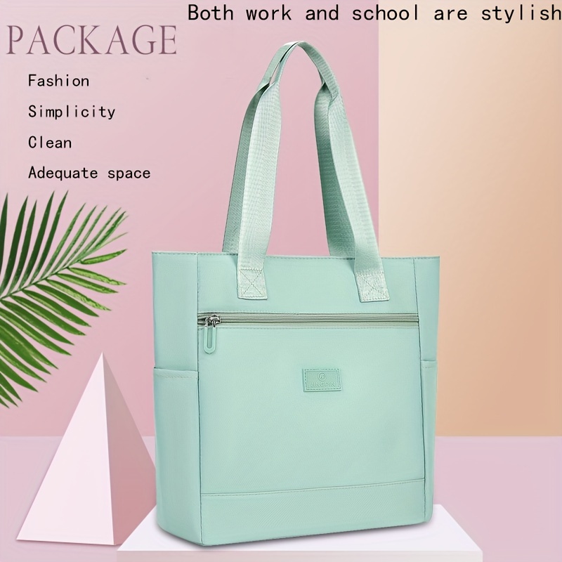 

Large Capacity Tote Bag, Solid Color Shoulder Bag, Women's Casual Handbag For Travel Shopping