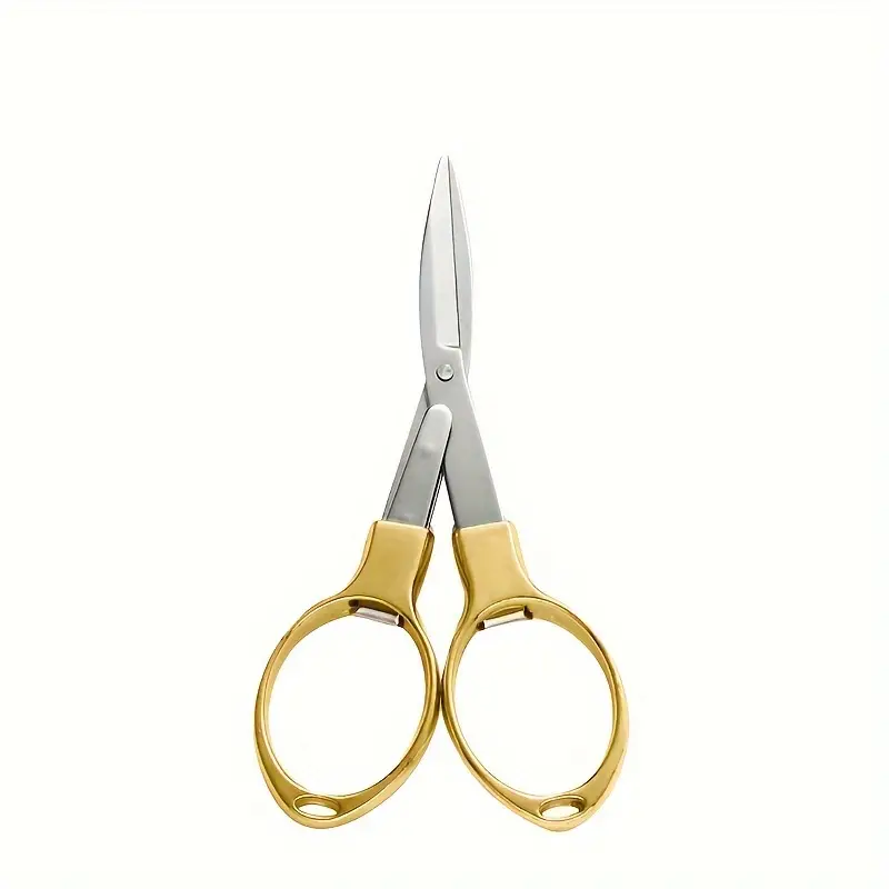 1pc Stainless Steel Folding Golden Scissors For Fishing - Temu