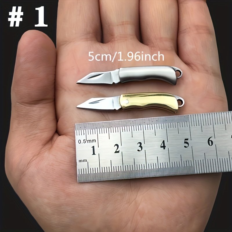 Mini Rocket Folding Knife Keyring Pendant Pocket Knives