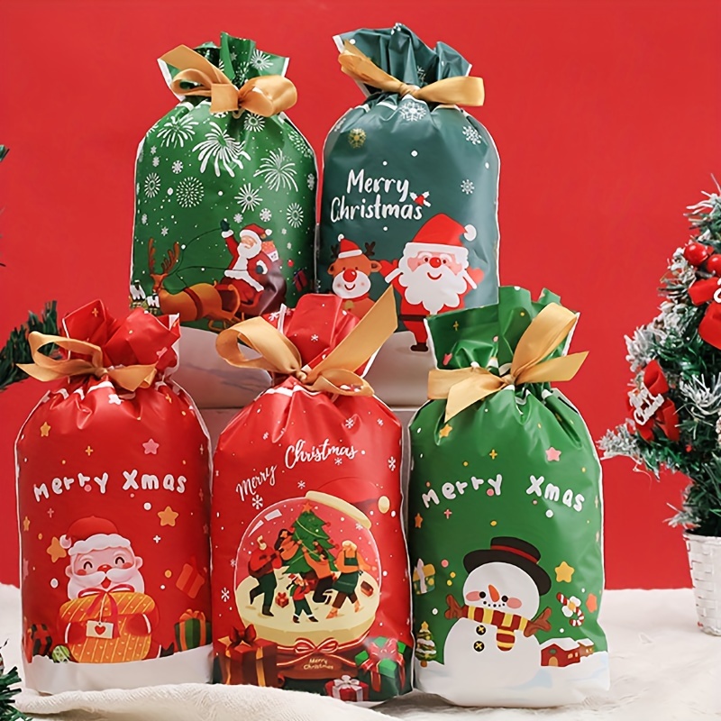 Xmas drawstring best sale gift bags