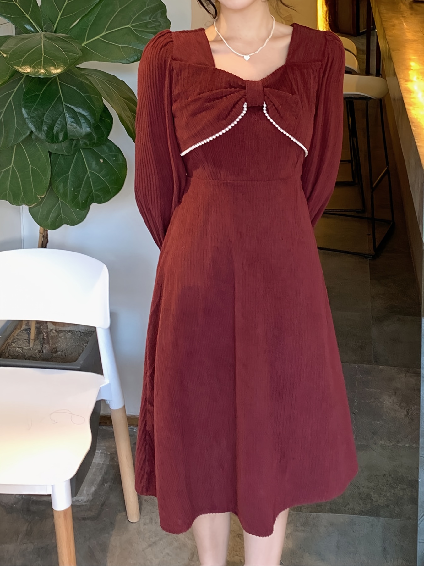 high slit formal dress Gisselle Corduroy Mini Dress