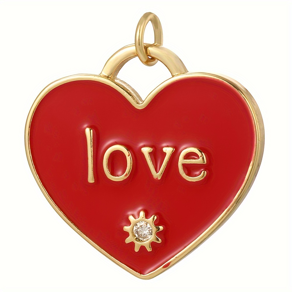 Sweet Love Cute Heart Jewelry Charms, Diy Pendant Charms For Earrings ...