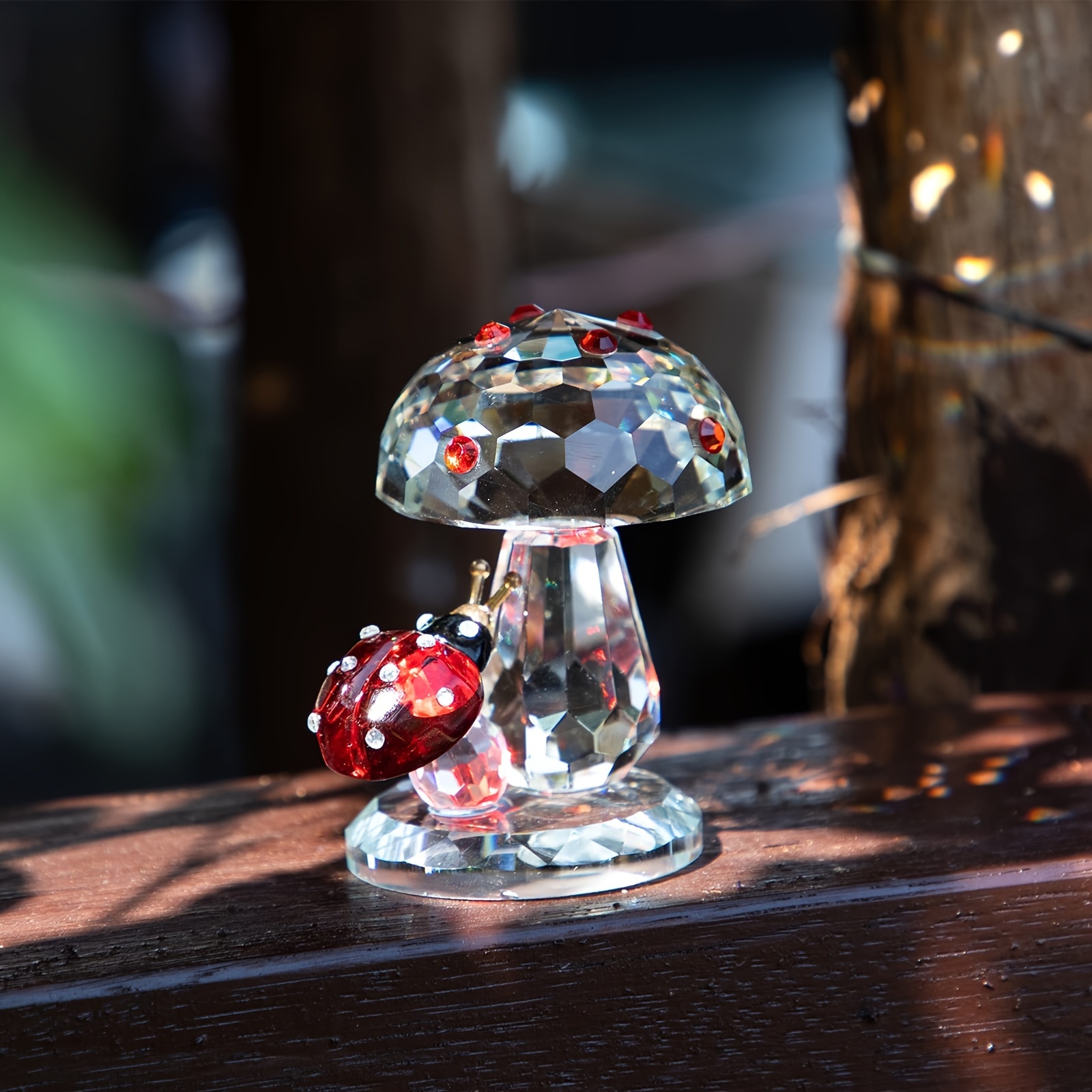 Mushroom Ladybug outlet Side Table Flowers